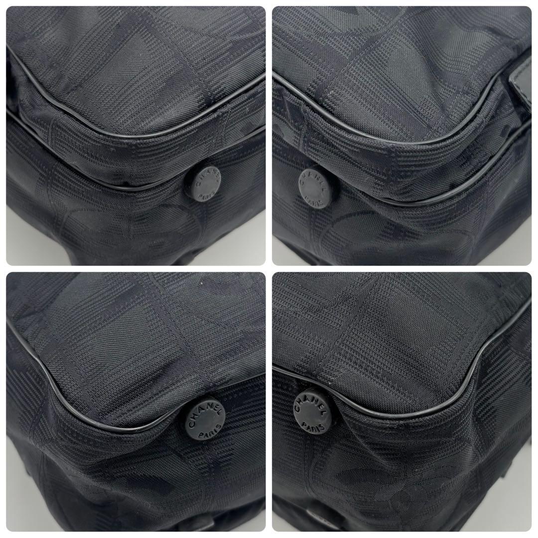 シャネル ニュートラベルライン 2way ショルダーバッグ ハンドバッグ 黒
