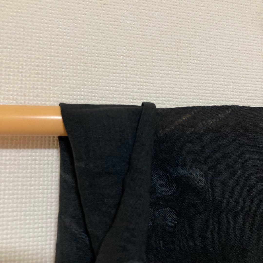 本麻　洗える長襦袢　カラー襦袢　黒　リサイクル　tn