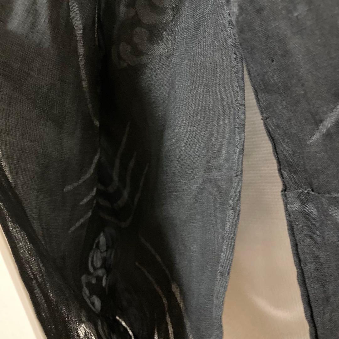 本麻　洗える長襦袢　カラー襦袢　黒　リサイクル　tn