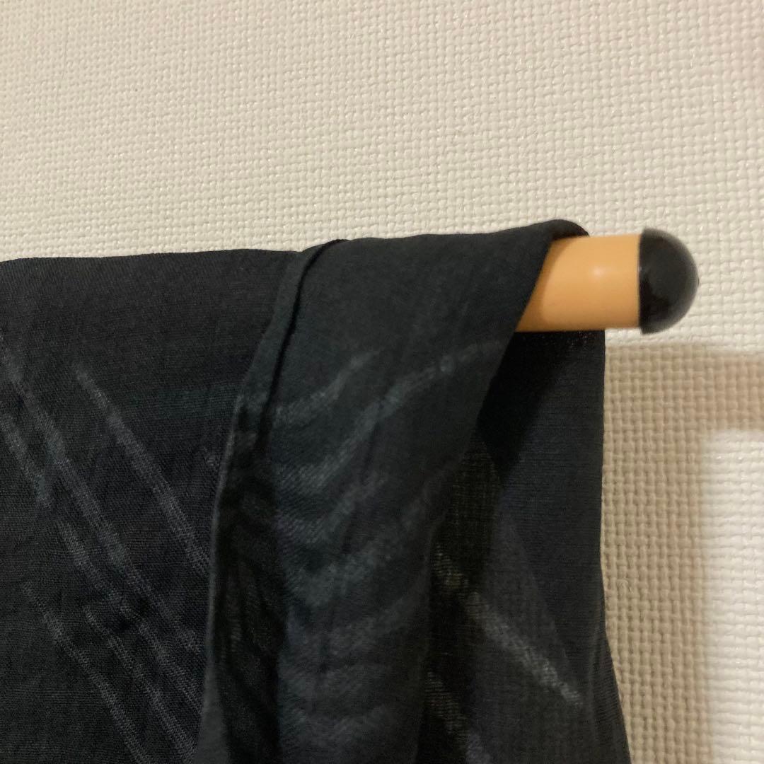 本麻　洗える長襦袢　カラー襦袢　黒　リサイクル　tn