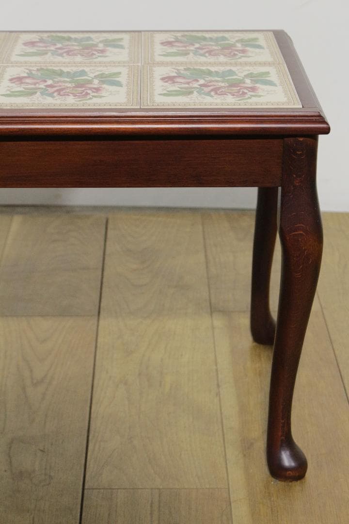 イギリス★タイル天板サイドテーブル★DemainCOLLECTION★木製家具★