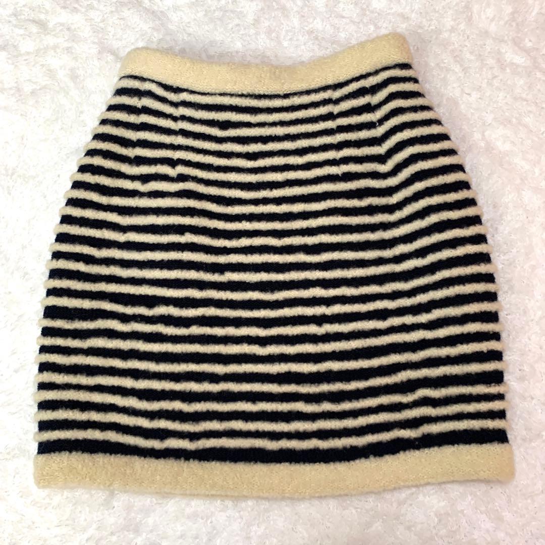 希少ミューゼドウジ　マリン超ボーダーニット　セットアップ　モヘア混ウール　38