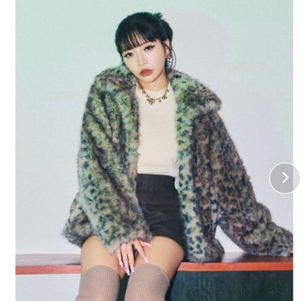 レオパードフェイクファーコート　MURUA