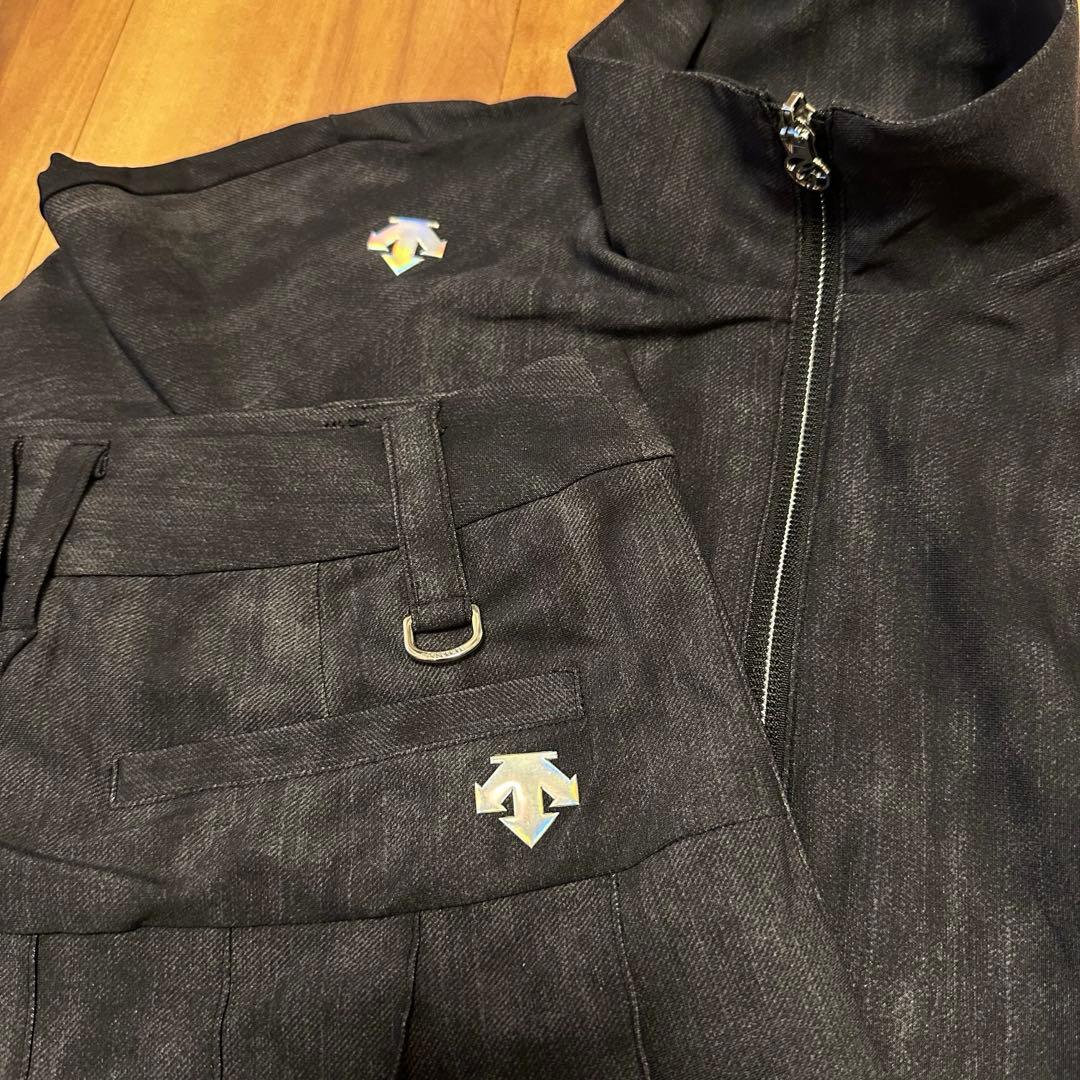 デサントリュクス　プリーツ　ジャケット　スカート　セットアップ　スワロフスキー