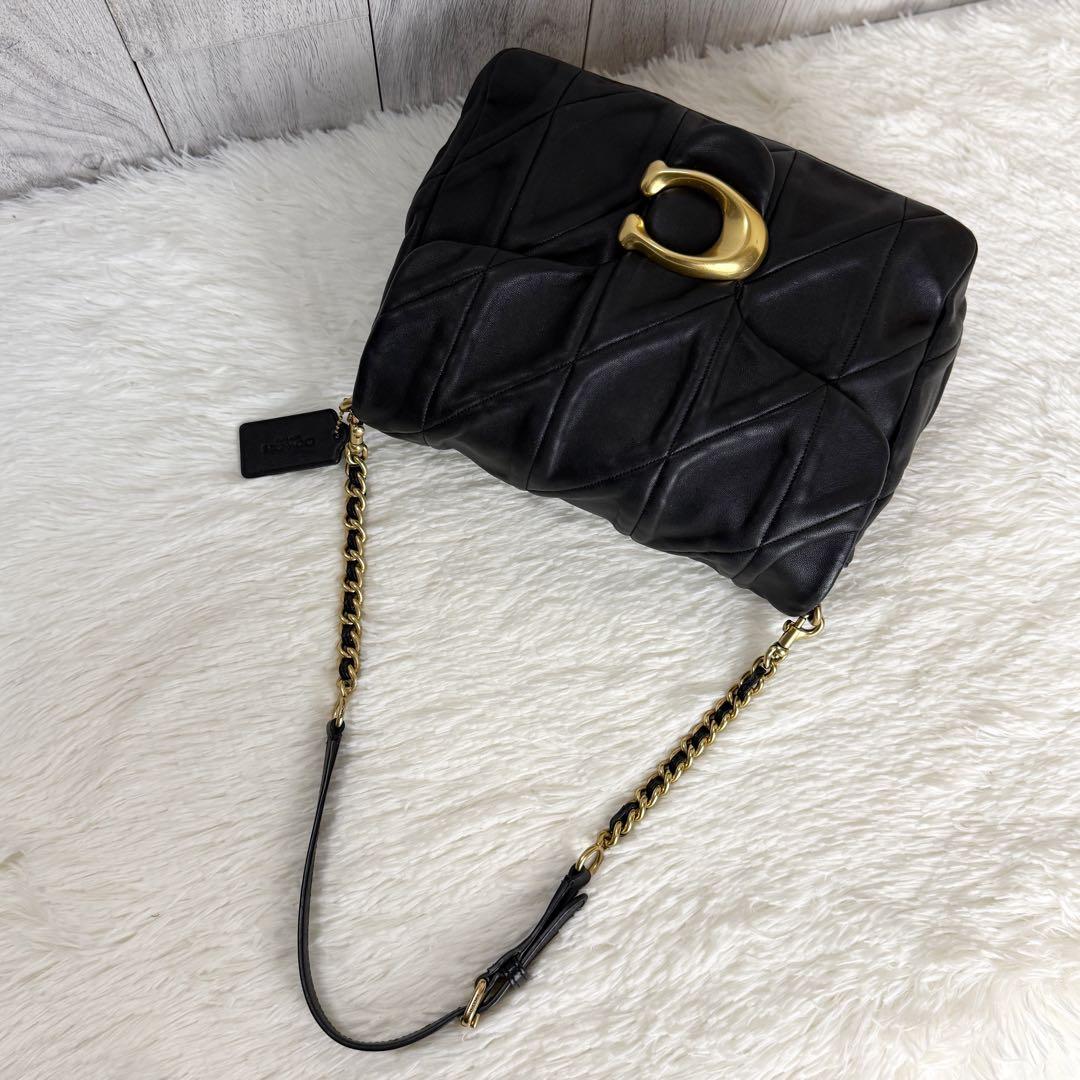 美品♡コーチ Cロゴ ナッパレザー ショルダーバッグ タイムズスクエア タビー