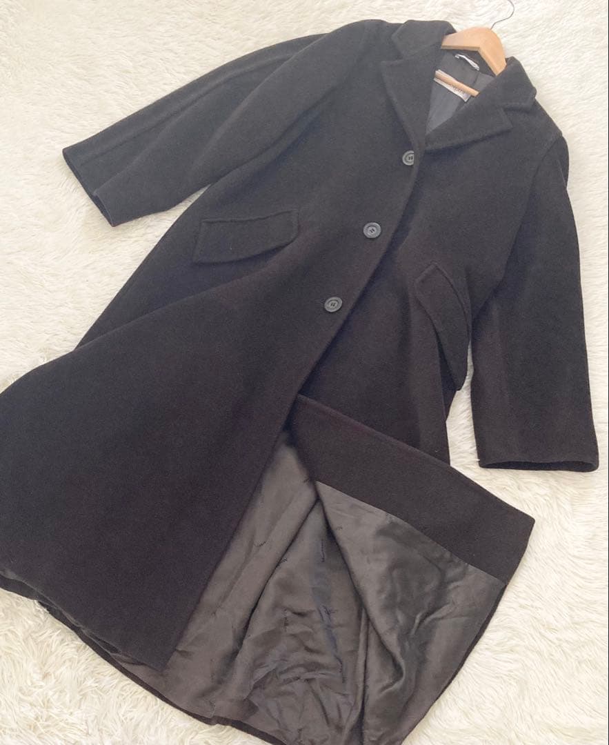 MAX Mara 白タグ　ダークブラウン チェスターコート 40
