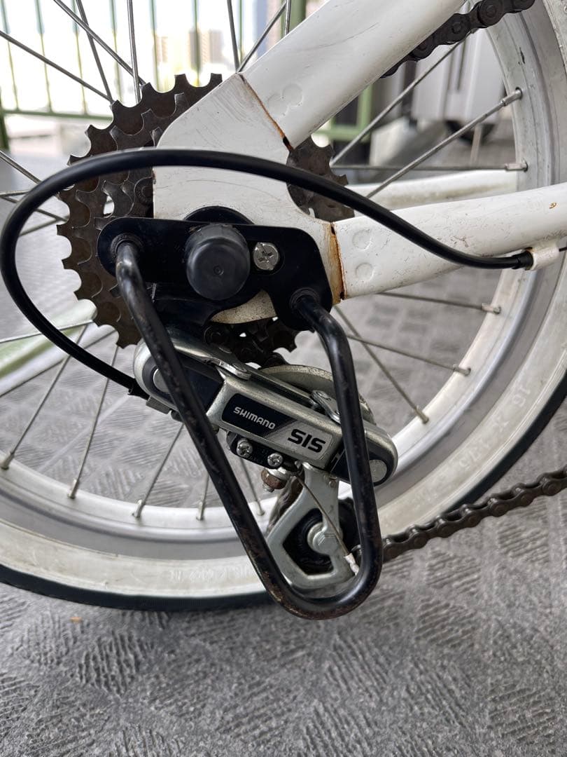 希少 CHARI-Q チョロQ 折りたたみ自転車 ホワイト　チャリQ ミニチャリ