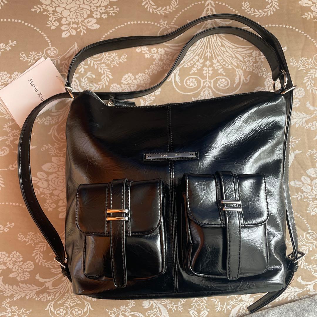 matin kimショルダーバック　2wayリュック　　ブラック