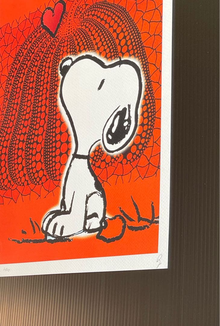 額付き/DEATH NYC/アートポスター/スヌーピー /SNOOPY/かぼちゃ