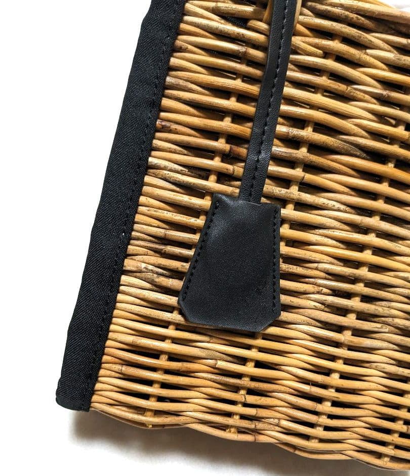 odds　かごバッグ　ラタン　　ミニバッグ　 オッズ　ラタンバッグ　レザー