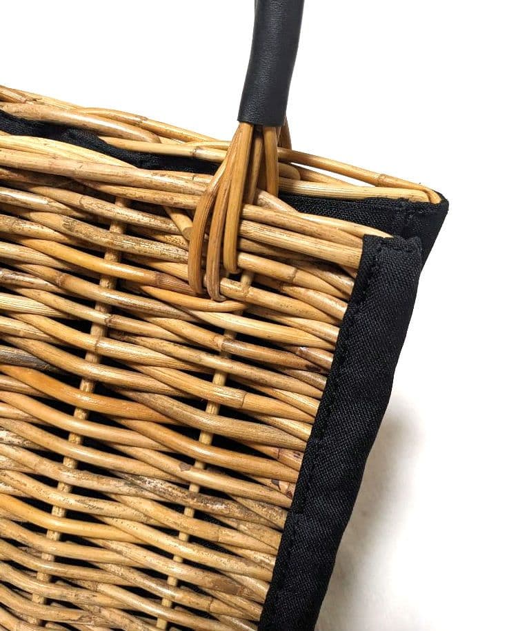 odds　かごバッグ　ラタン　　ミニバッグ　 オッズ　ラタンバッグ　レザー