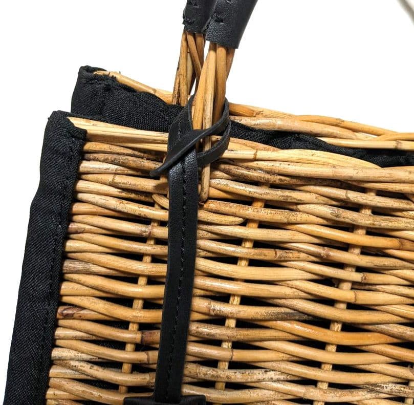 odds　かごバッグ　ラタン　　ミニバッグ　 オッズ　ラタンバッグ　レザー