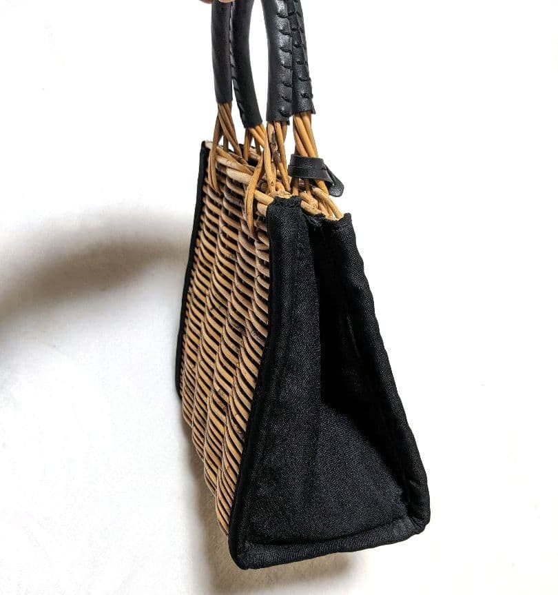 odds　かごバッグ　ラタン　　ミニバッグ　 オッズ　ラタンバッグ　レザー