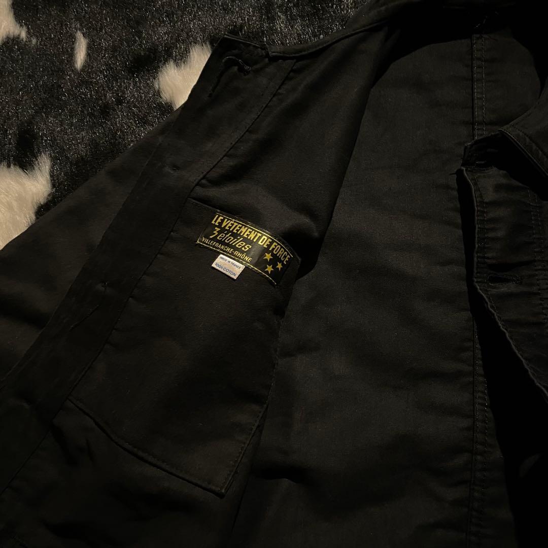 60s LE VETEMENT DE FORCE ブラックモールスキンジャケット