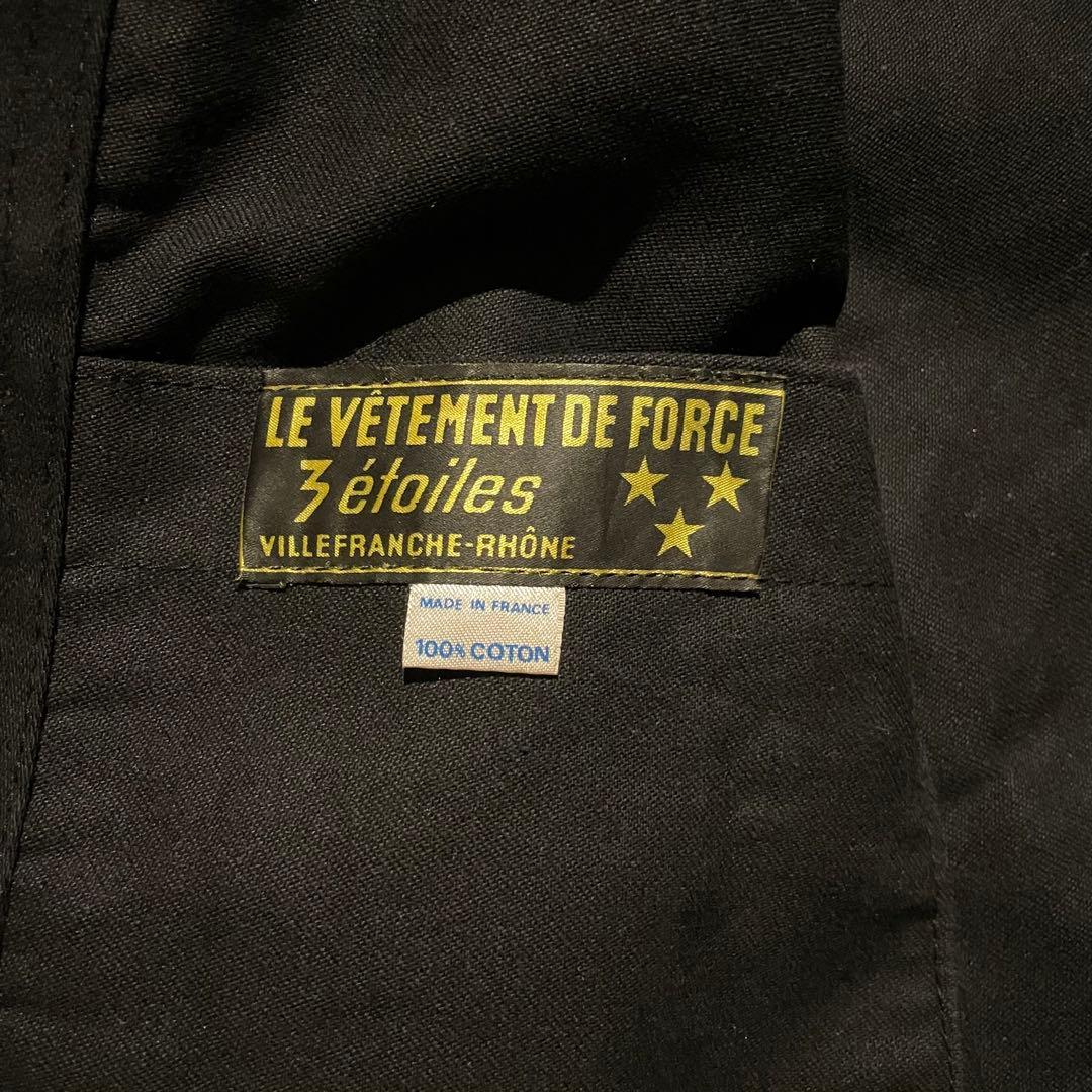 60s LE VETEMENT DE FORCE ブラックモールスキンジャケット