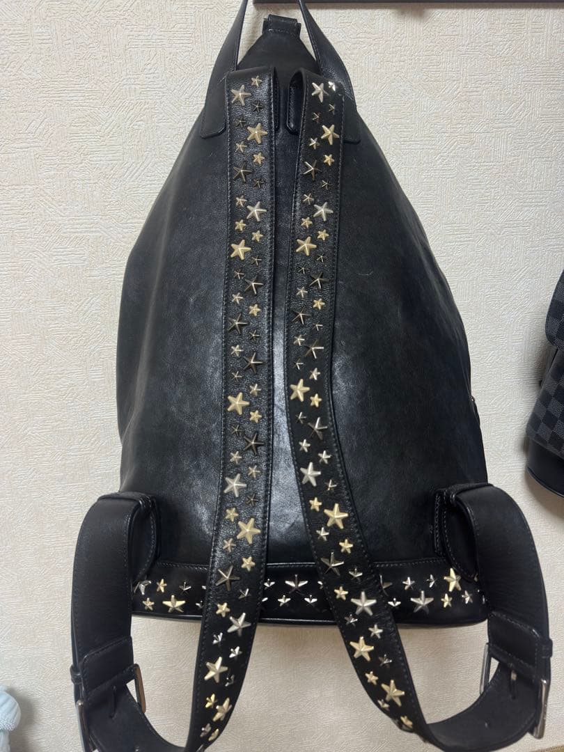 ジミーチュウ フィッツロイ リュック スタッズ レザー ブラック