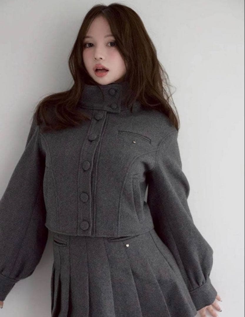 ジャケット・アウター andmary Zoey stand neck jacket