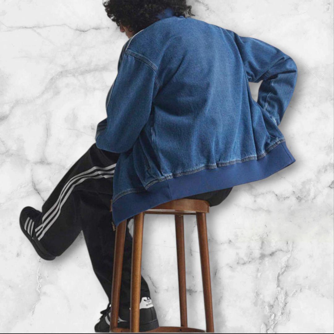 L アディダス adidas デニム トラック ジャケットファイアーバード