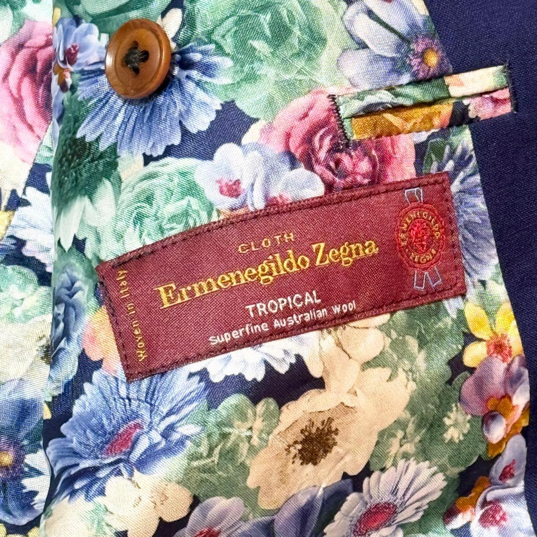 圧倒的存在感 エルメネジルド ゼニア 花柄 総裏 3ピース セットアップ