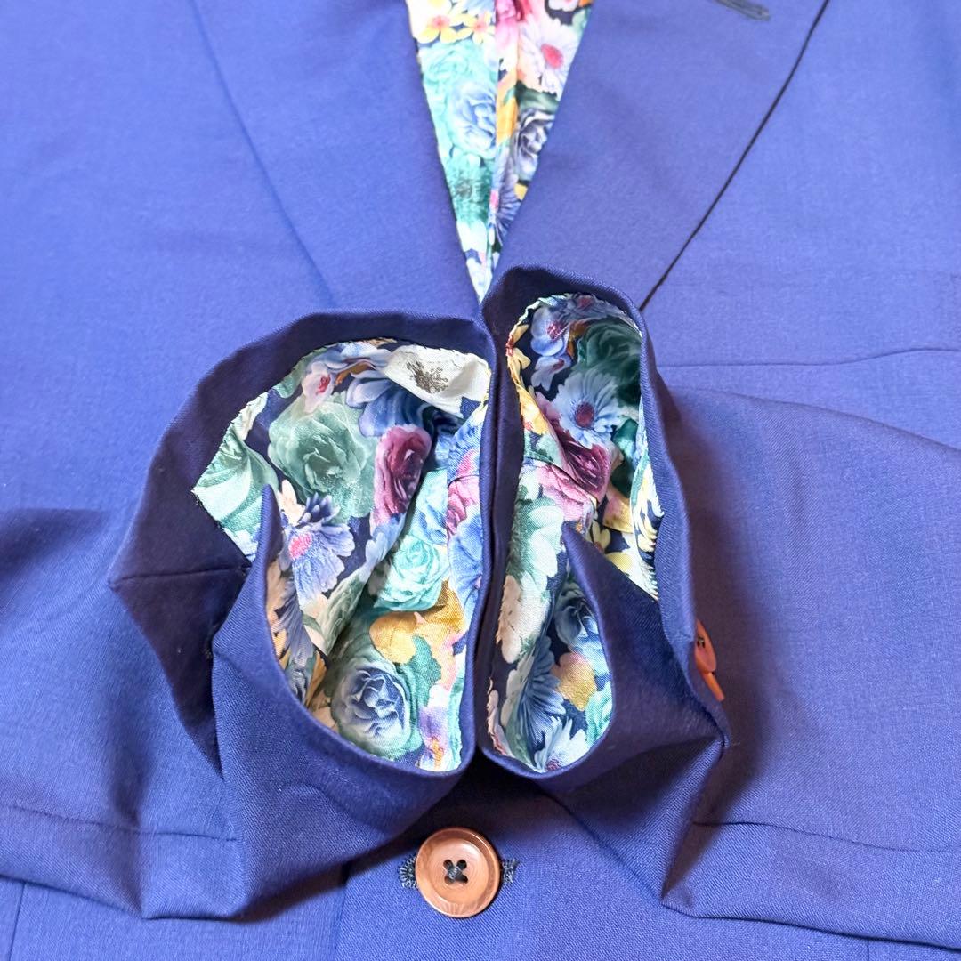 圧倒的存在感 エルメネジルド ゼニア 花柄 総裏 3ピース セットアップ