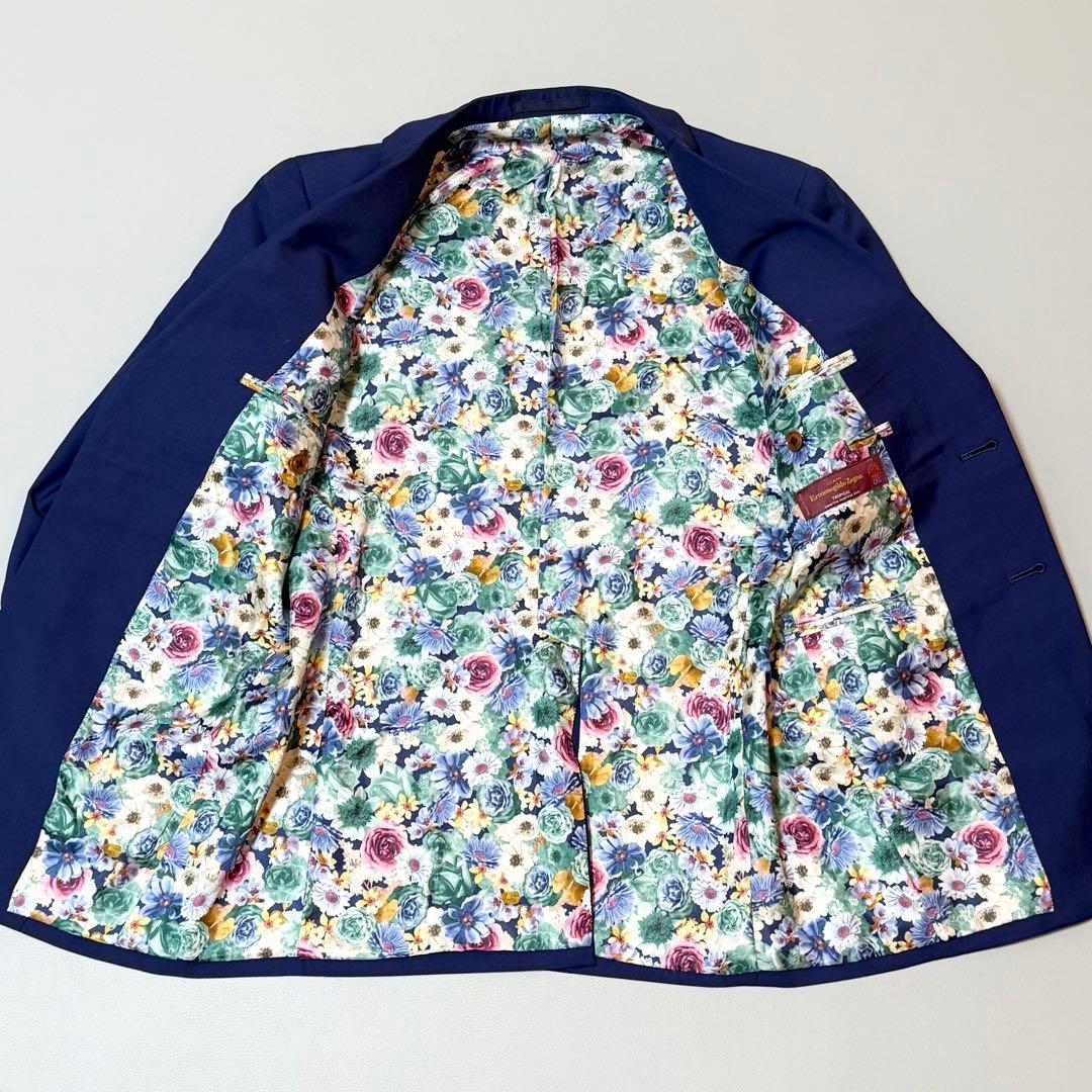 圧倒的存在感 エルメネジルド ゼニア 花柄 総裏 3ピース セットアップ