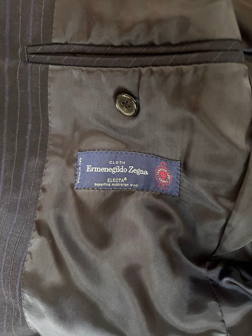 佐*藤様 Mitsumine ネイビー ストライプ ビジネススーツ