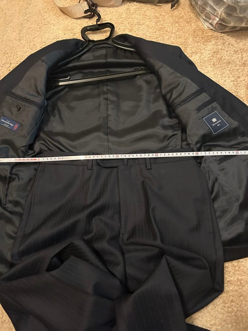 佐*藤様 Mitsumine ネイビー ストライプ ビジネススーツ