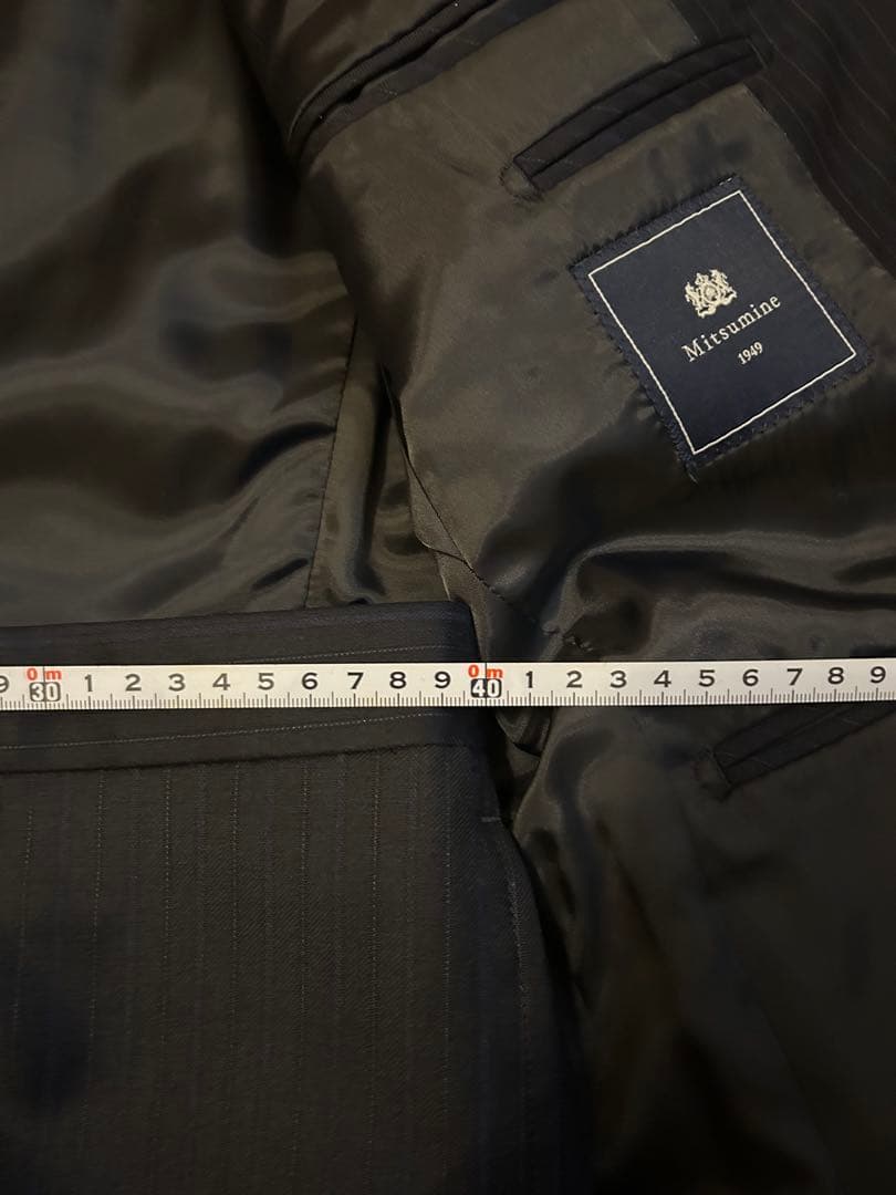 佐*藤様 Mitsumine ネイビー ストライプ ビジネススーツ