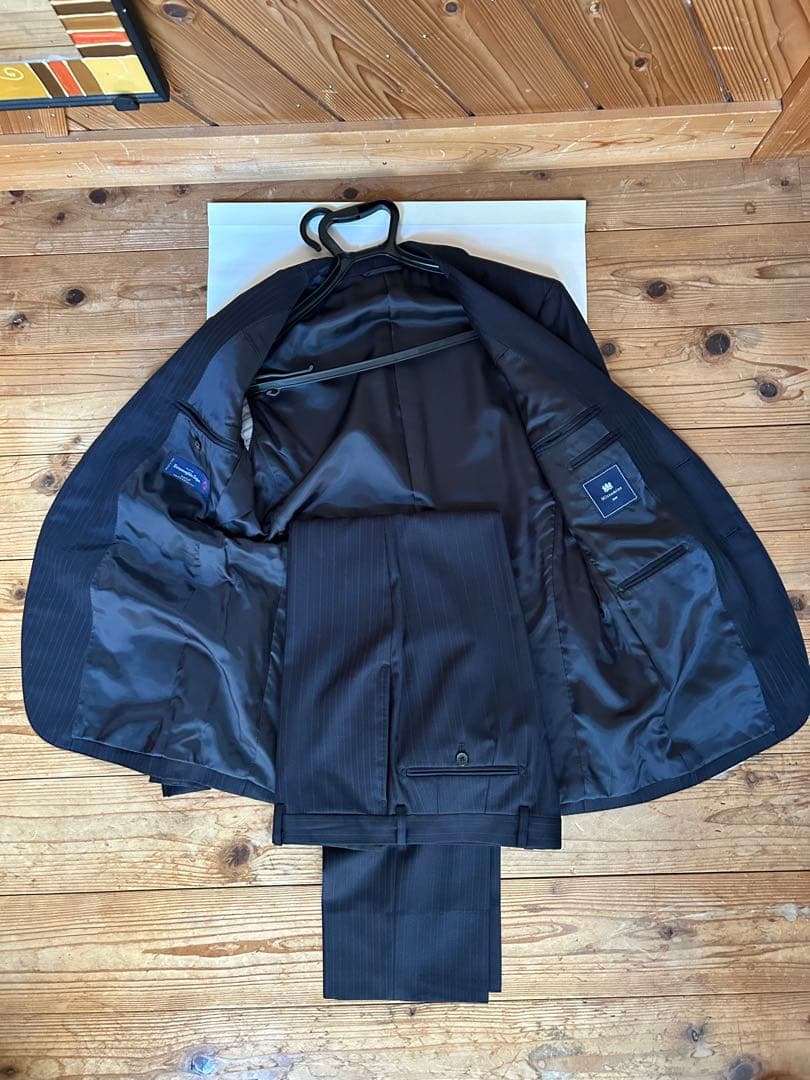 佐*藤様 Mitsumine ネイビー ストライプ ビジネススーツ