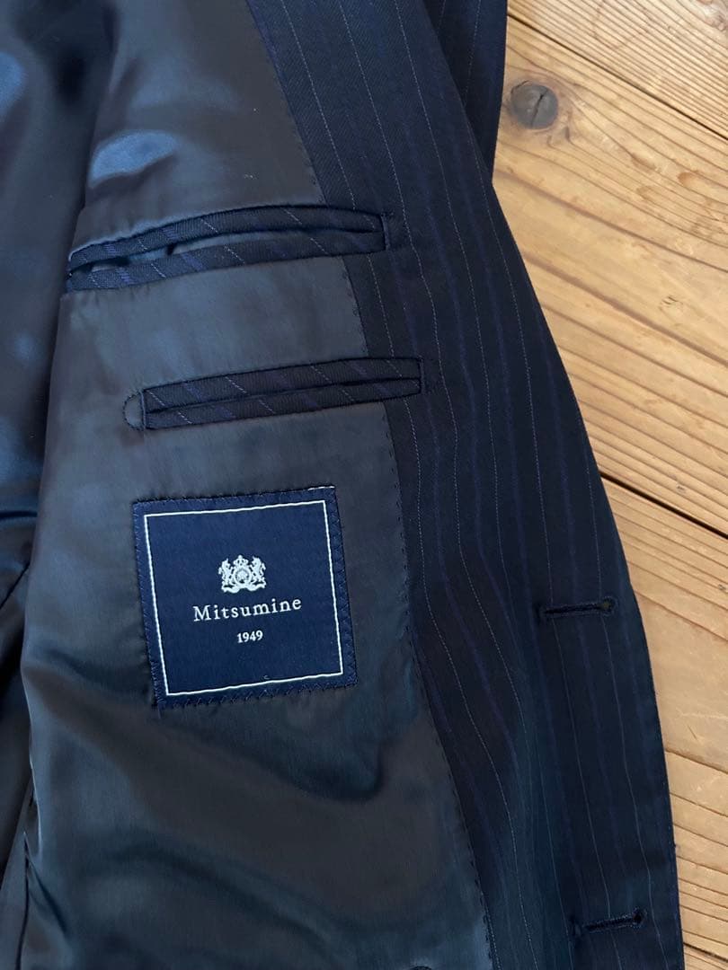 佐*藤様 Mitsumine ネイビー ストライプ ビジネススーツ