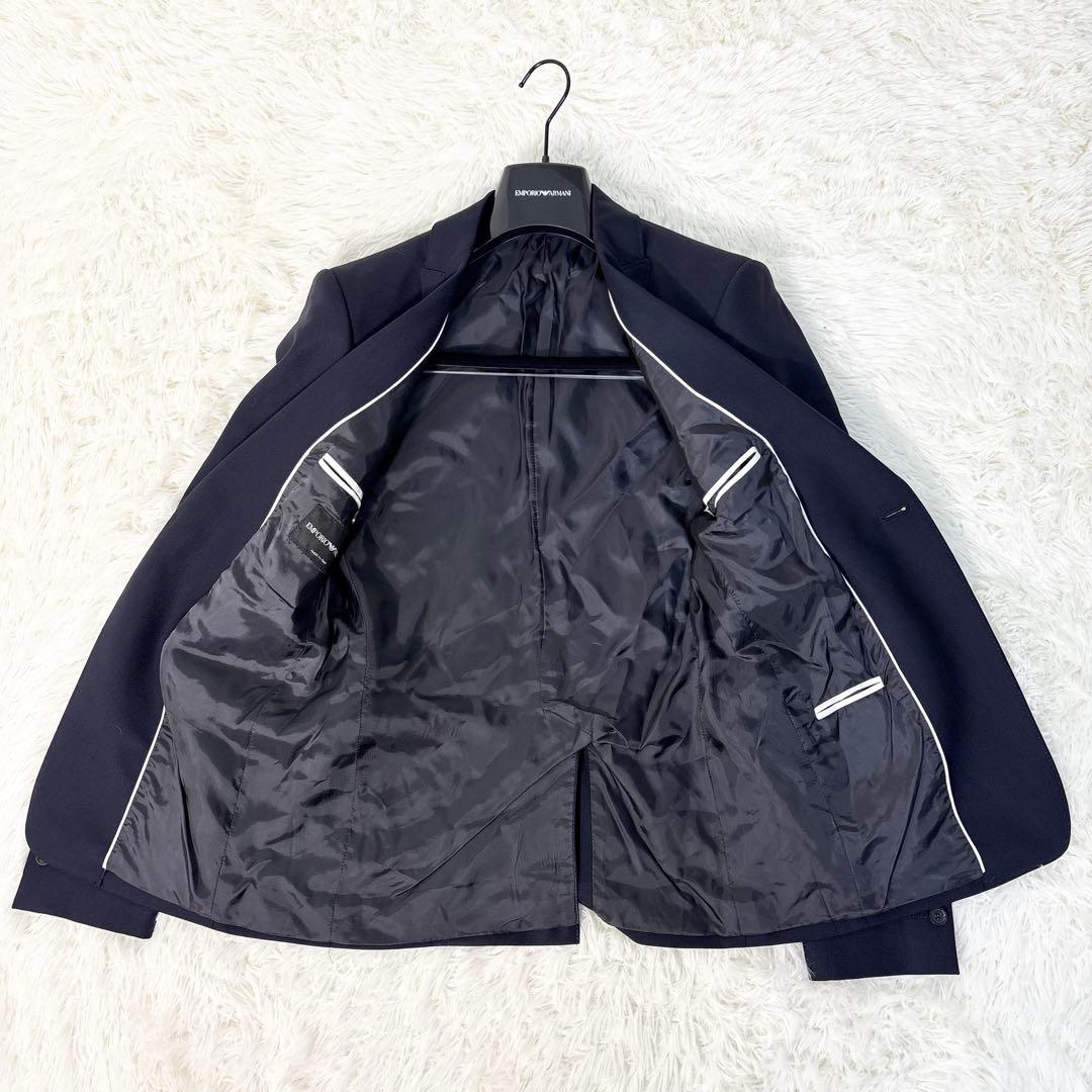 ☆ハンガー付☆エンポリオアルマーニ スーツ セットアップ 1B 総裏 ネイビー