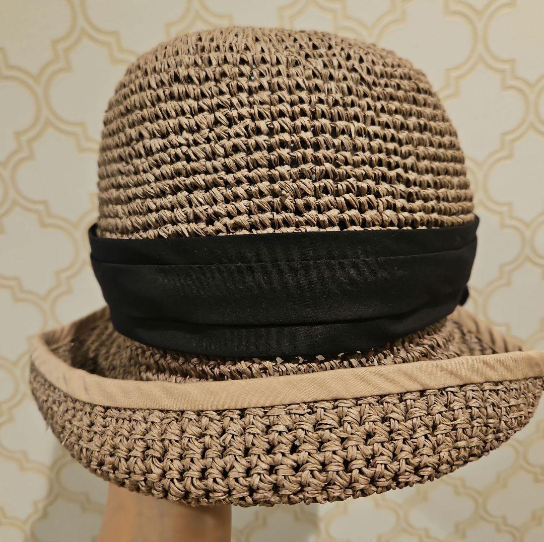 donoban リボンクロッシュハット　グレー