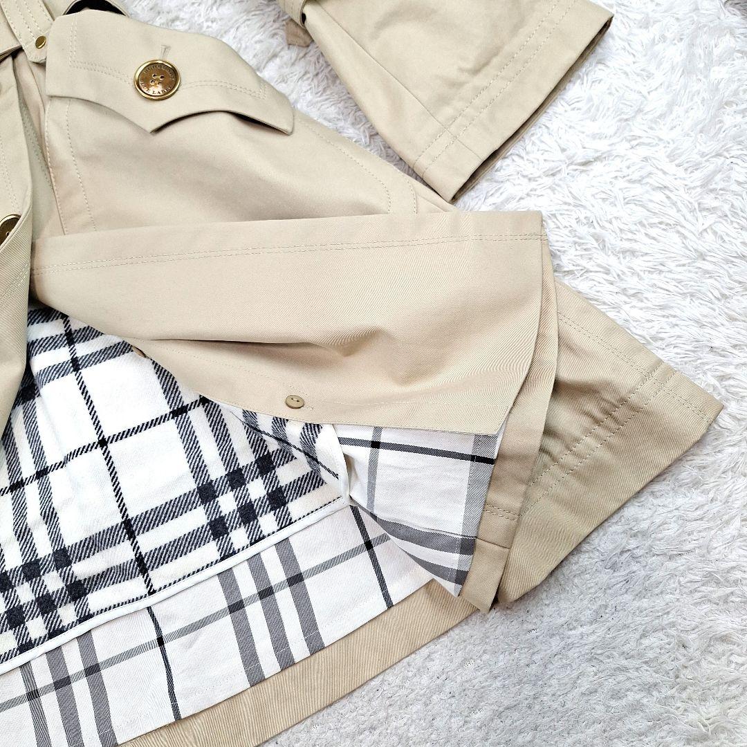 美品✨BURBERRYブルーレーベル　トレンチコート　フォックスファー　金釦　M