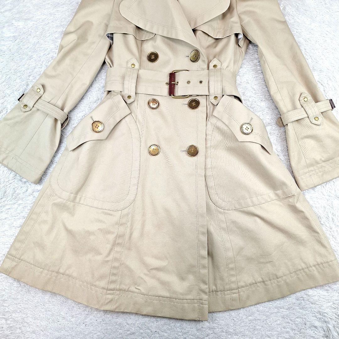 美品✨BURBERRYブルーレーベル　トレンチコート　フォックスファー　金釦　M