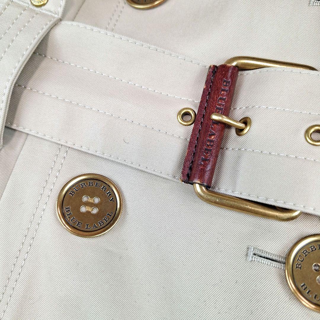 美品✨BURBERRYブルーレーベル　トレンチコート　フォックスファー　金釦　M