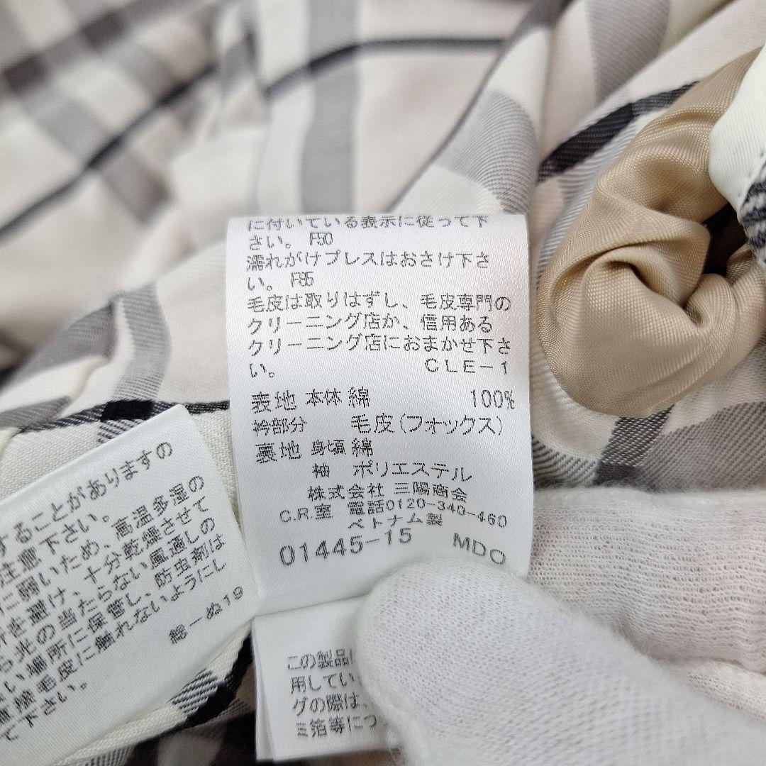 美品✨BURBERRYブルーレーベル　トレンチコート　フォックスファー　金釦　M