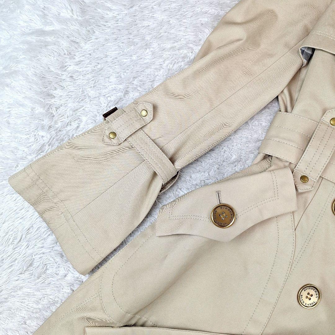 美品✨BURBERRYブルーレーベル　トレンチコート　フォックスファー　金釦　M