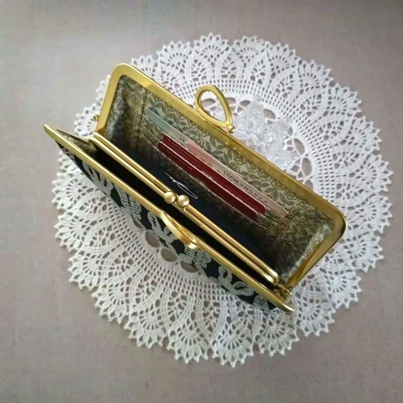 1279 ミナペルホネン pomppia 親子がま口 長財布