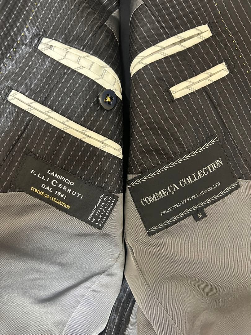 [ジェイ]コムサコレクションXチェルッティ光沢生地スーツセットアップ