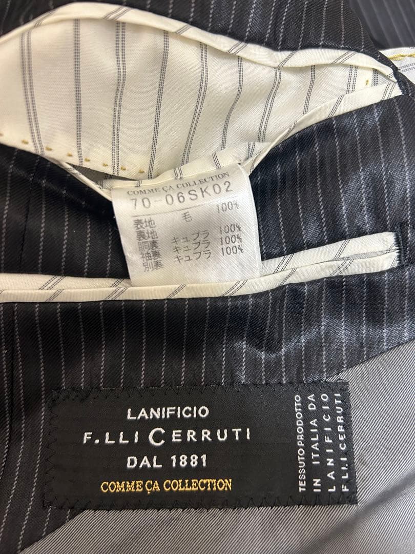 [ジェイ]コムサコレクションXチェルッティ光沢生地スーツセットアップ