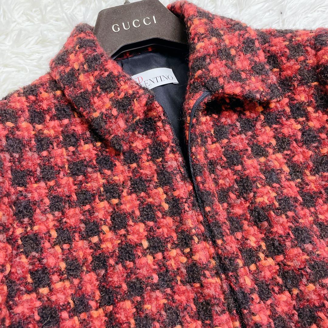 美品 VALENTINO ヴァレンティノ ジャケット ツイード ショート丈