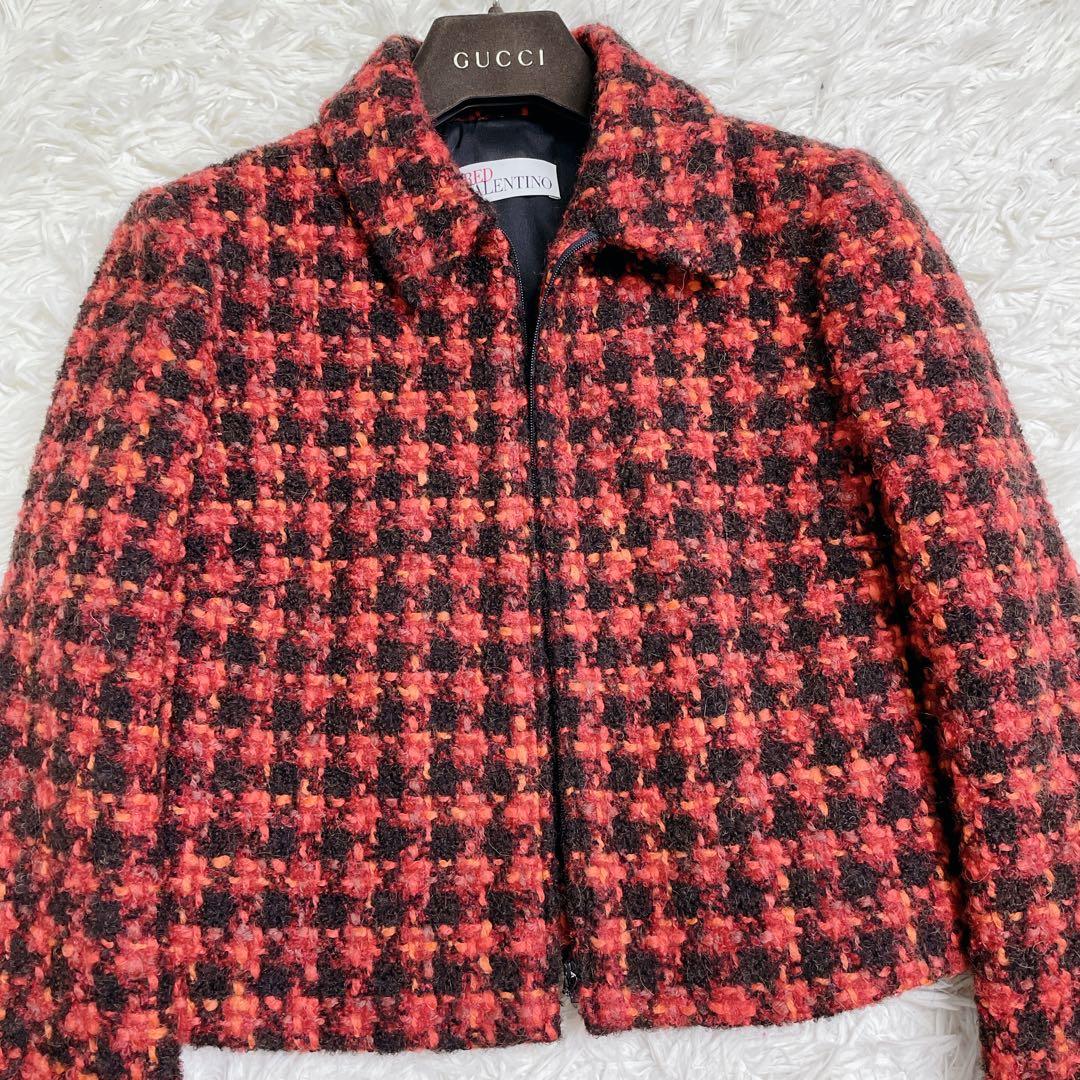 美品 VALENTINO ヴァレンティノ ジャケット ツイード ショート丈