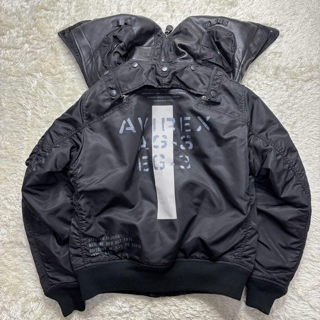 【美品/激レア】Avirex MA-1 REMODEL MARK2 N2B 黒