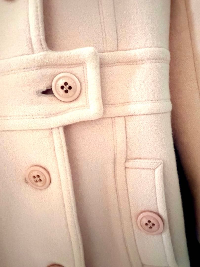 美品☆ バーバリーブルーレーベル ウールコート ピンク