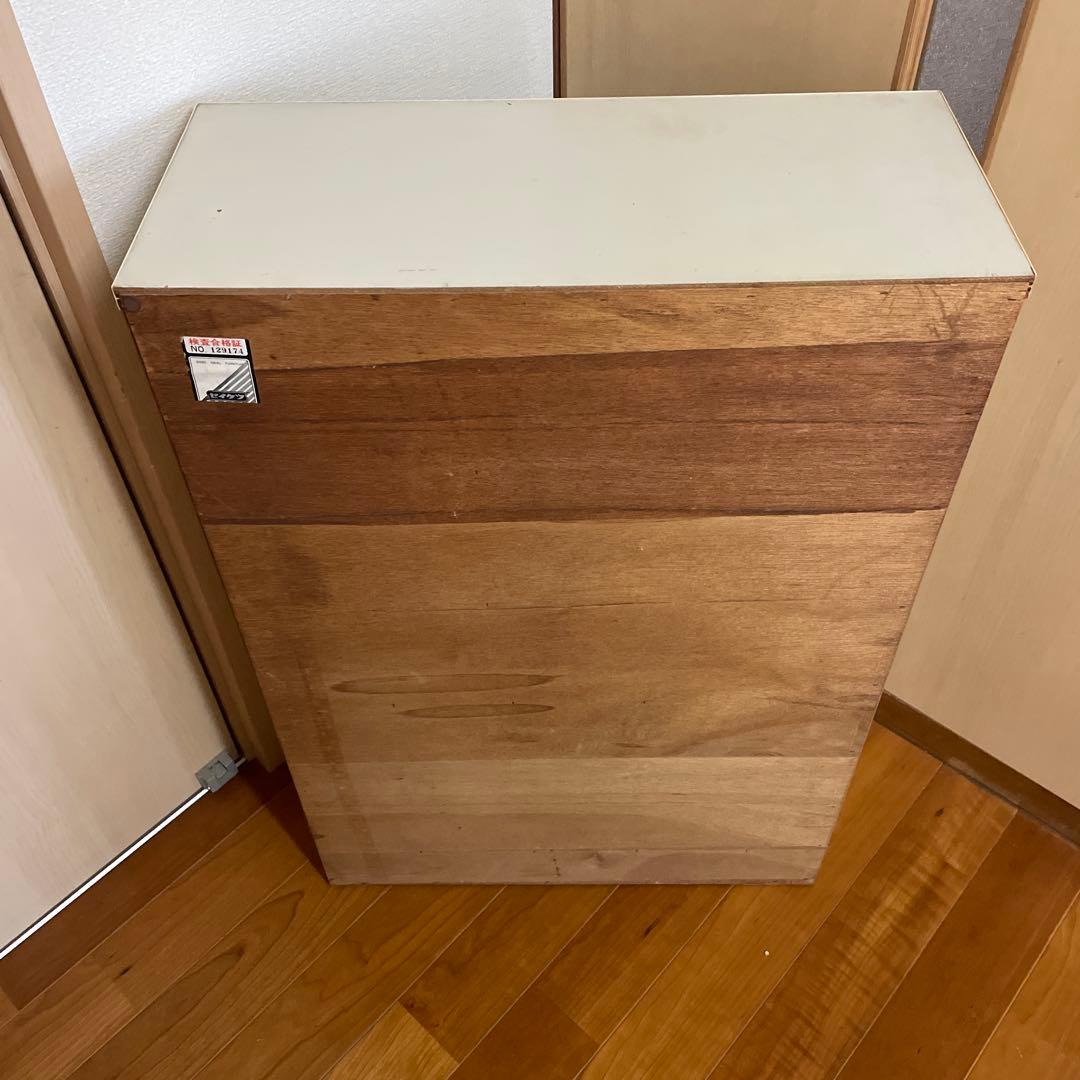 昭和レトロ 食器棚 ガラスキャビネット ガラス棚 レトロポップ オレンジ