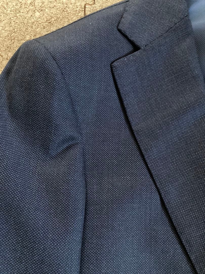 TOMORROWLANDロロピアーナ　ネイビー シングル3つボタンスーツ