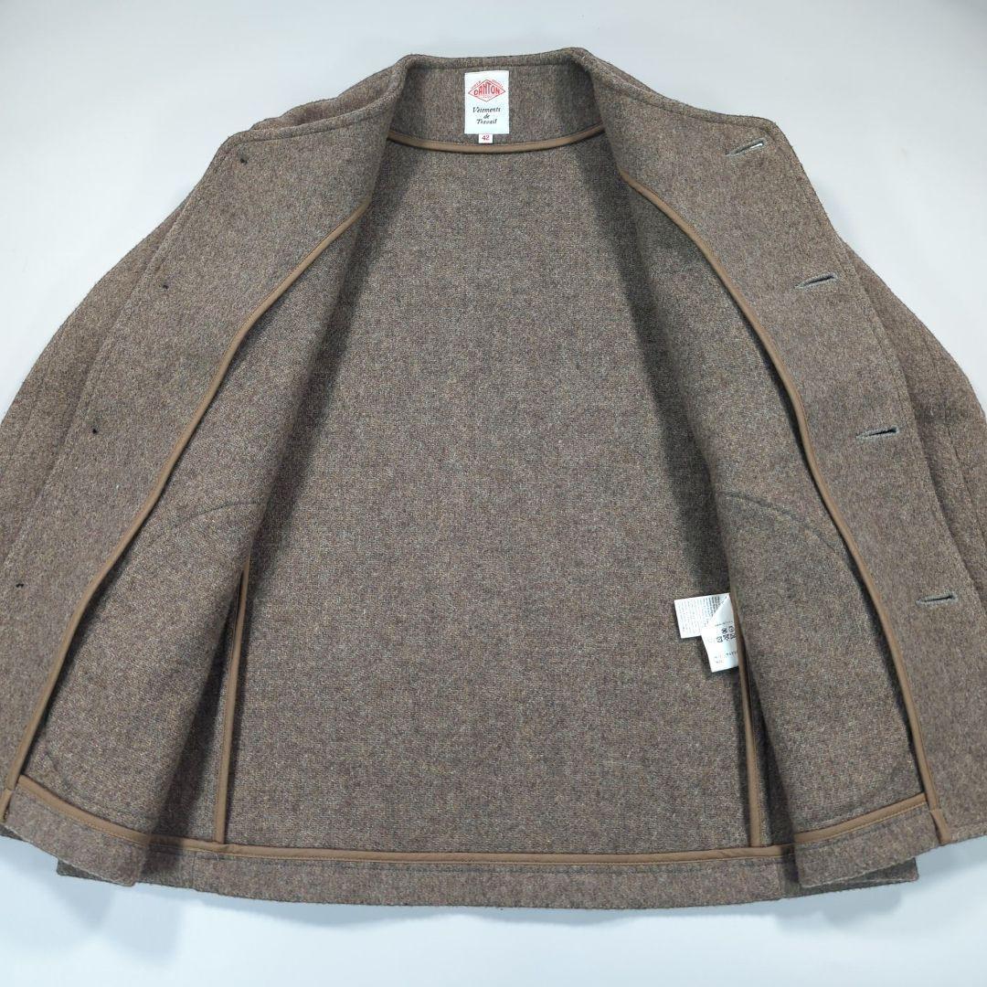 ダントン 42 XL ウールモッサノーカラー　ウール　 コート ベージュ