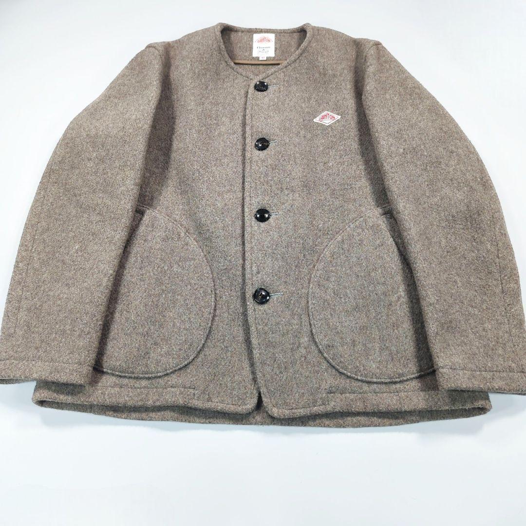 ダントン 42 XL ウールモッサノーカラー　ウール　 コート ベージュ