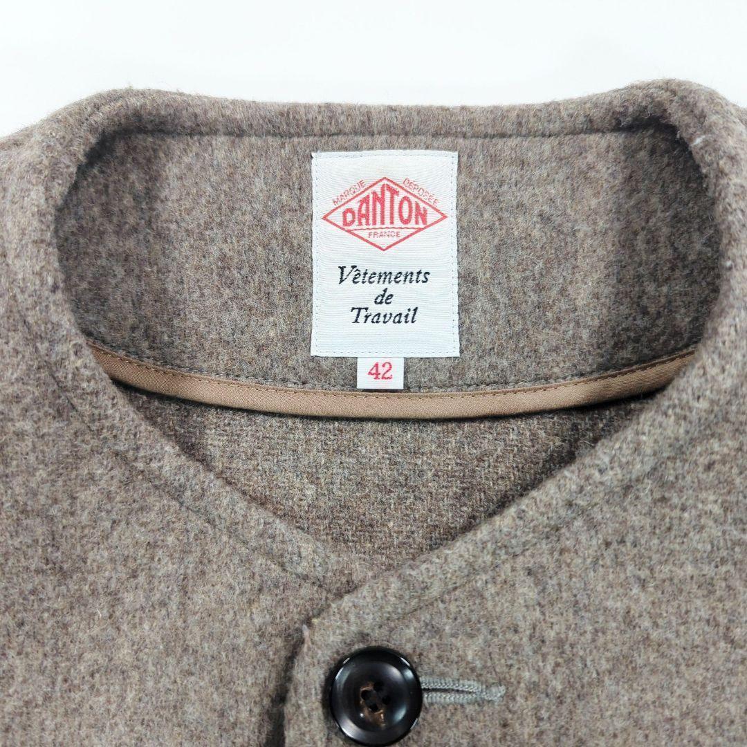 ダントン 42 XL ウールモッサノーカラー　ウール　 コート ベージュ