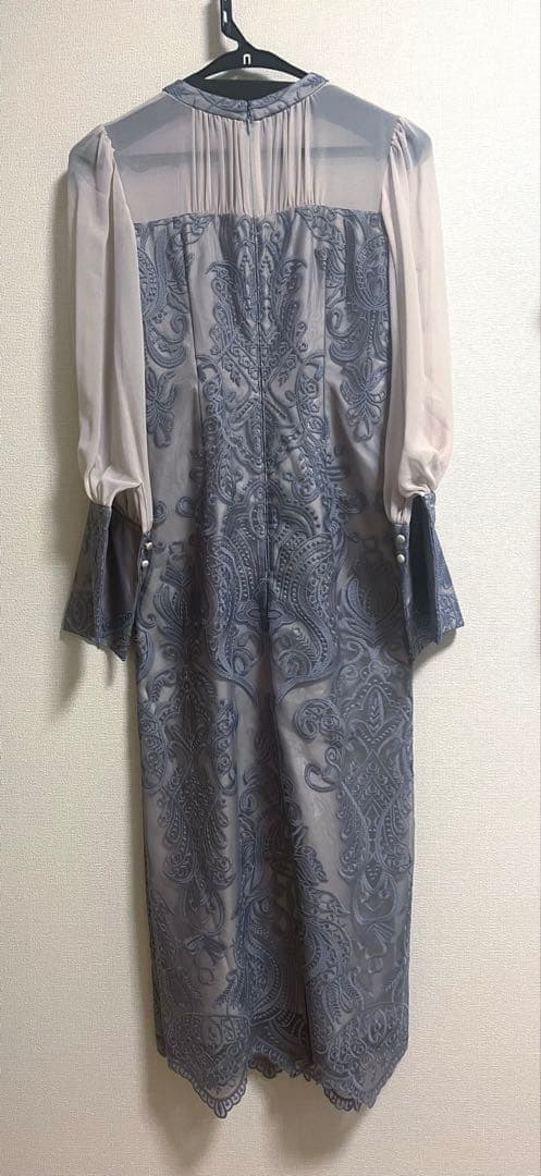 ANDRESD ダマスク ギャザー ドレス ワンピース